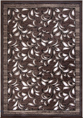 Covoare living - Covor Model Luna 1809‑12, Maro, Înălțime Fir 6,5 mm, Antialergic, Polipropilenă, Living, Dormitor, Sufragerie